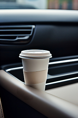 JPG 편집이미지 커피 자동차 사람없음 커피잔 일회용 테이크아웃 차안 테이크아웃컵 편집실사 AI포토 AI콘텐츠 음료 육상교통 잔 컵 CG 파일형식