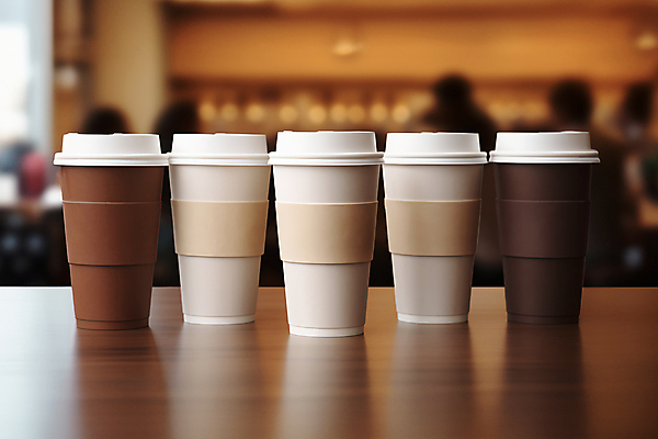 JPG 편집이미지 커피 사람없음 갈색 카페 커피잔 일회용 일렬 테이크아웃 테이크아웃컵 편집실사 AI포토 AI콘텐츠 음료 컬러 잔 컵 상점 CG 파일형식