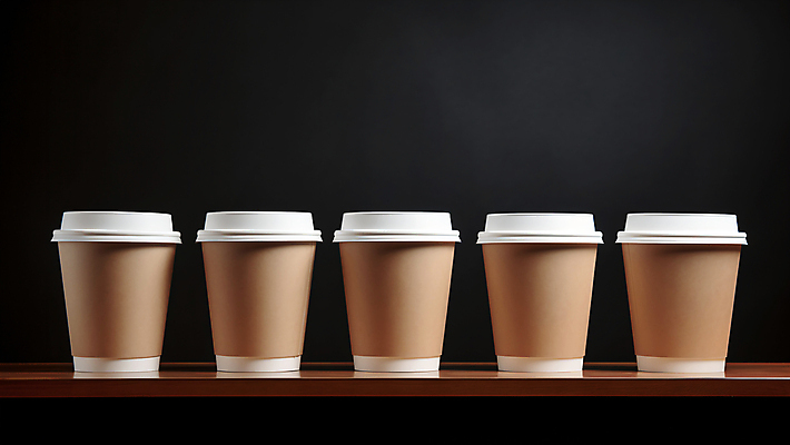 JPG 편집이미지 커피 사람없음 커피잔 일회용 오브젝트 일렬 테이크아웃 테이크아웃컵 카피스페이스 편집실사 AI포토 AI콘텐츠 음료 잔 컵 공백 CG 파일형식
