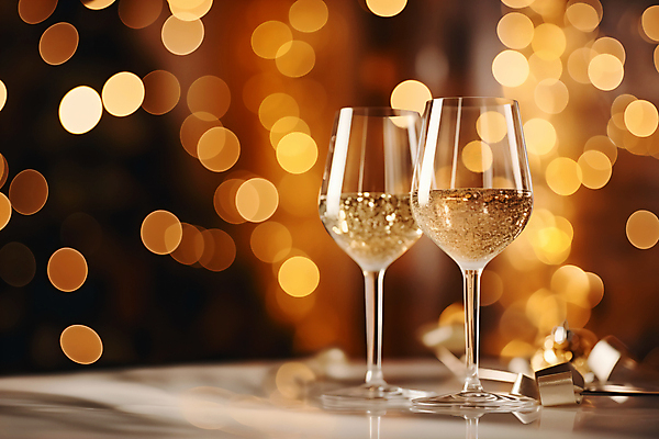 JPG 편집이미지 백그라운드 크리스마스 겨울 사람없음 노란색 샴페인 샴페인잔 보케 꽃가루 빛망울 스파클링 편집실사 AI포토 AI콘텐츠 계절 기념일 컬러 술잔 주류 빛 가루 CG 파일형식