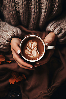 JPG 편집이미지 라이프스타일 손 여유 겨울 휴식 들기 신체부위 하이앵글 갈색 머그컵 잡기 포근함 디지털합성 코코아 따뜻한음료 라떼 라떼아트 편집실사 AI인물포토 AI콘텐츠 계절 감정 커피 음료 뷰포인트 컬러 컨셉 모션 사람 생활 컵 감각 CG 그림 파일형식 AI포토