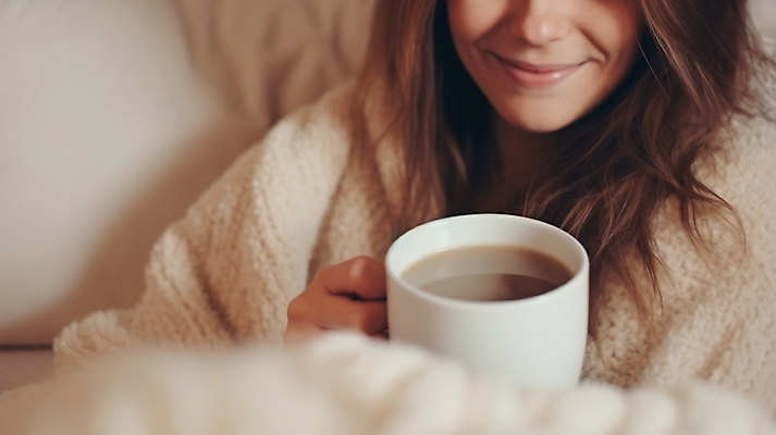 JPG 편집이미지 라이프스타일 여자 여유 커피 겨울 티타임 휴식 한명 미소 상반신 성인 머그컵 잡기 포근함 디지털합성 덮기 따뜻한음료 성인여자한명만 편집실사 AI인물포토 AI콘텐츠 1 계절 감정 음료 컨셉 모션 표정 사람 생활 컵 감각 CG 여자한명만 성인여자만 파일형식 AI포토