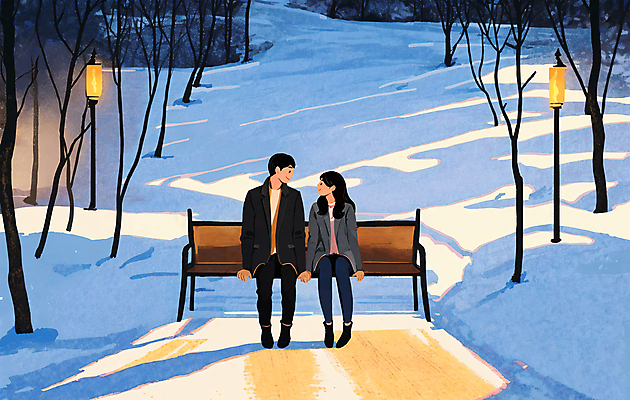 전신 PSD 나무 커플 여자 남자 길 겨울 가로등 벤치 데이트 일러스트 함께함 사랑 앉기 성인 두명 빛 마주보기 설원 눈 연애 감성 성인만 겨울풍경 눈덮임 국내일러스트 자연요소 식물 계절 공공시설 감정 컨셉 의자 관계 모션 날씨 눈_날씨 사람 풍경 파일형식