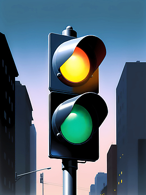 JPG 편집이미지 하늘 빌딩 사람없음 건물 빛 도시 도심 신호등 디지털합성 교통신호 편집소스 편집실사 AI포토 AI콘텐츠 건축물 교통 CG 파일형식