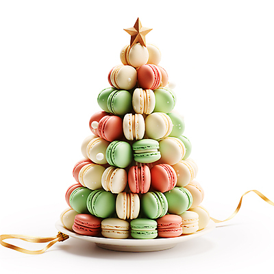 JPG 편집이미지 접시 별 리본 디저트 사람없음 크리스마스트리 쌓기 가득함 마카롱 트리모양 편집실사 AI포토 AI콘텐츠 자연요소 모양 식기 음식 크리스마스 모션 CG 파일형식