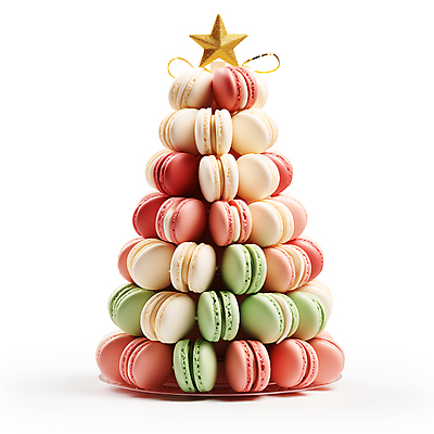 JPG 편집이미지 별 리본 디저트 사람없음 크리스마스트리 쌓기 가득함 마카롱 트리모양 편집실사 AI포토 AI콘텐츠 자연요소 모양 음식 크리스마스 모션 CG 파일형식