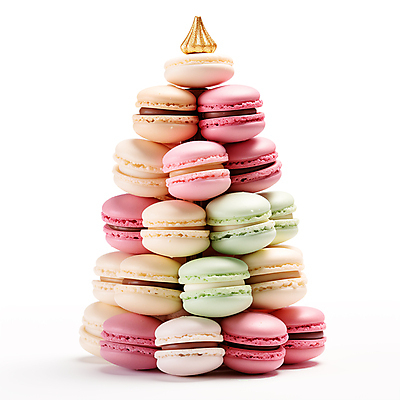 JPG 편집이미지 디저트 사람없음 크리스마스트리 쌓기 가득함 마카롱 트리모양 파스텔톤 편집실사 AI포토 AI콘텐츠 모양 음식 컬러 크리스마스 모션 CG 파일형식