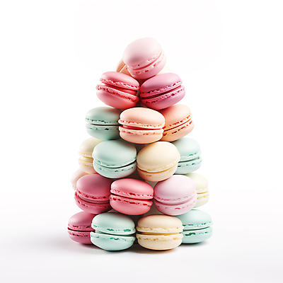 JPG 편집이미지 디저트 사람없음 크리스마스트리 쌓기 가득함 마카롱 트리모양 파스텔톤 편집실사 AI포토 AI콘텐츠 모양 음식 컬러 크리스마스 모션 CG 파일형식