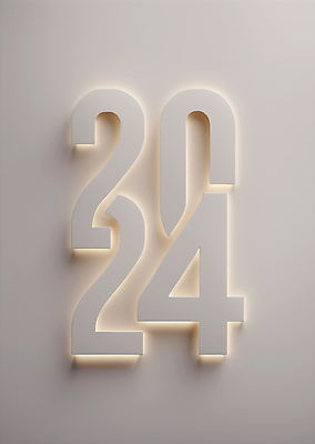 JPG 편집이미지 타이포그라피 사람없음 빛 숫자 흰색 입체 디지털합성 편집소스 2024년 갑진년 편집실사 AI포토 AI콘텐츠 문자 컬러 연도 CG 파일형식