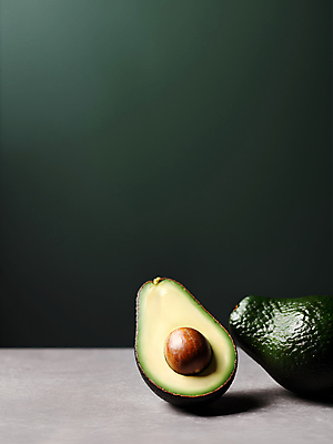 JPG 편집이미지 단면 사람없음 초록색 디지털합성 아보카도 카피스페이스 편집소스 편집실사 AI포토 AI콘텐츠 컬러 과일 공백 CG 파일형식