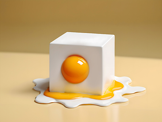 JPG 편집이미지 조각 식재료 사람없음 사각형 계란 큐브 디지털합성 정사각형 입체도형 편집소스 편집실사 AI컴퓨터그래픽 AI콘텐츠 도형 알 입체 CG 파일형식