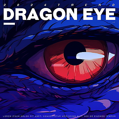 PSD 편집이미지 영어 응시 새해 사람없음 빨간색 파란색 유행 용띠 용 용띠해 청룡 안구 갑진년 이미지편집 문자 시선 컬러 신체부위 십이지신 파일형식 2024년 사방신