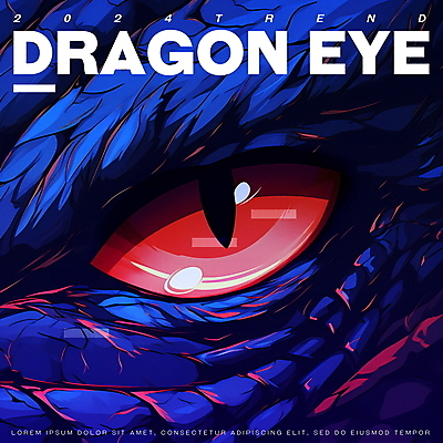 PSD 편집이미지 영어 응시 새해 사람없음 빨간색 파란색 유행 용띠 용 용띠해 청룡 안구 갑진년 이미지편집 문자 시선 컬러 신체부위 십이지신 파일형식 2024년 사방신