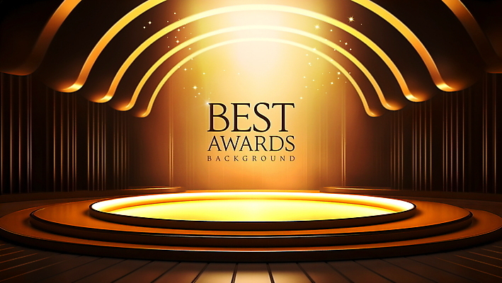 PSD 편집이미지 백그라운드 조명 사람없음 빛 노란색 공간 무대 단상 시상 시상식 연말 포디움 비어있는 이미지편집 컬러 파일형식