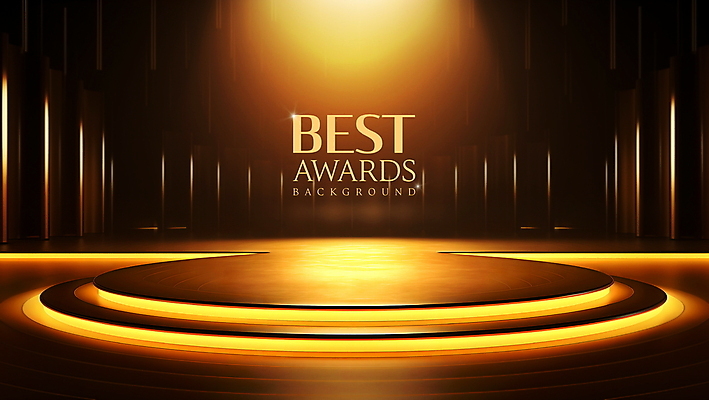 PSD 편집이미지 백그라운드 조명 사람없음 빛 노란색 공간 무대 단상 시상 시상식 연말 포디움 비어있는 이미지편집 컬러 파일형식