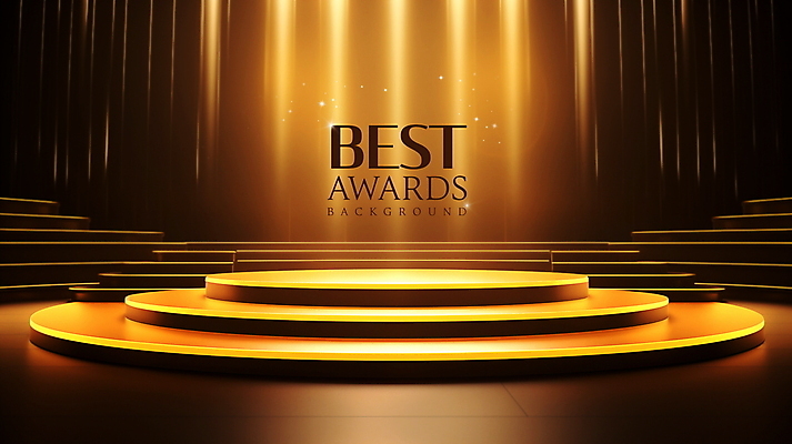 PSD 편집이미지 백그라운드 조명 사람없음 빛 노란색 공간 무대 단상 시상 시상식 연말 포디움 비어있는 이미지편집 컬러 파일형식
