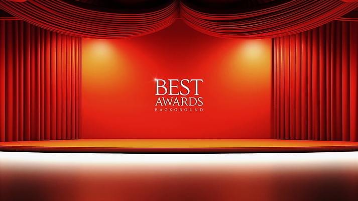 PSD 편집이미지 백그라운드 조명 사람없음 빨간색 빛 공간 무대 커튼 단상 시상 시상식 연말 포디움 비어있는 이미지편집 컬러 파일형식