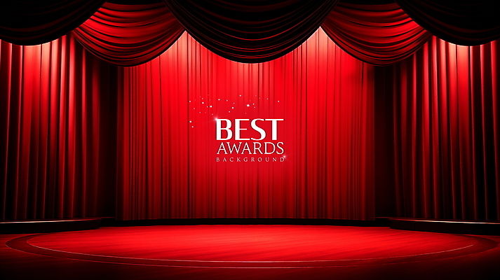 PSD 편집이미지 백그라운드 조명 사람없음 빨간색 공간 무대 커튼 단상 시상 시상식 연말 포디움 비어있는 이미지편집 컬러 파일형식
