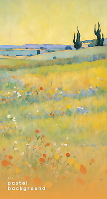 PSD 꽃 백그라운드 일러스트 자연 산 풍경 초원 사람없음 파스텔톤 국내일러스트 식물 컬러 생태계 파일형식