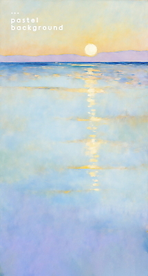 PSD 바다 백그라운드 일러스트 자연 풍경 사람없음 태양 파스텔톤 수평선 국내일러스트 자연요소 컬러 생태계 파일형식