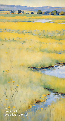 PSD 꽃 백그라운드 일러스트 자연 산 풍경 초원 사람없음 강 파스텔톤 국내일러스트 식물 컬러 생태계 파일형식