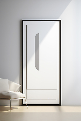 JPG 편집이미지 포스터 액자 백그라운드 의자 사람없음 인테리어 흰색 클래식 디지털합성 모던 편집소스 미니멀 편집실사 AI포토 AI콘텐츠 디자인 컬러 가구 컨셉 CG 파일형식