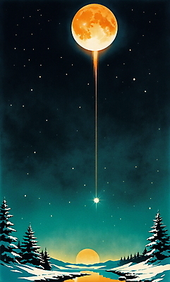 JPG 나무 백그라운드 겨울 일러스트 자연 밤하늘 하늘 풍경 사람없음 빛 달 분위기 유성 청록색 오로라 겨울풍경 눈덮임 국내일러스트 AI일러스트 AI콘텐츠 자연요소 식물 계절 컬러 컨셉 자연현상 야간 생태계 파일형식