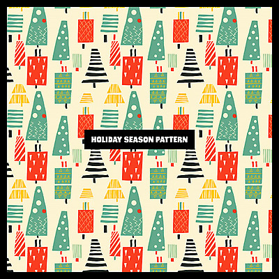 PSD 크리스마스 패턴 일러스트 사람없음 장식 컬러풀 화려 국내일러스트 기념일 컬러 컨셉 무늬 파일형식