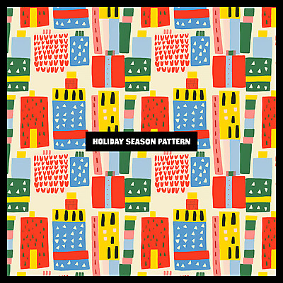 PSD 크리스마스 패턴 일러스트 크리스마스선물 사람없음 장식 선물상자 컬러풀 화려 국내일러스트 기념일 컬러 컨셉 무늬 선물 상자 파일형식