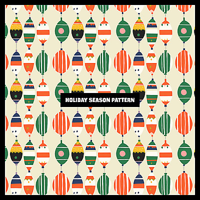 PSD 크리스마스 패턴 일러스트 사람없음 장식 컬러풀 화려 오너먼트 국내일러스트 기념일 컬러 컨셉 크리스마스장식 무늬 파일형식