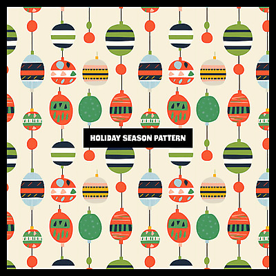 PSD 크리스마스 패턴 일러스트 사람없음 장식 컬러풀 화려 오너먼트 국내일러스트 기념일 컬러 컨셉 크리스마스장식 무늬 파일형식