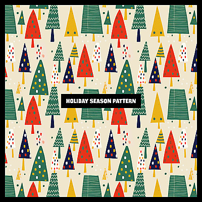 PSD 크리스마스 패턴 일러스트 사람없음 장식 컬러풀 크리스마스트리 화려 오너먼트 국내일러스트 기념일 컬러 컨셉 크리스마스장식 무늬 파일형식
