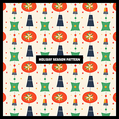 PSD 크리스마스 패턴 일러스트 사람없음 장식 컬러풀 화려 오너먼트 국내일러스트 기념일 컬러 컨셉 크리스마스장식 무늬 파일형식