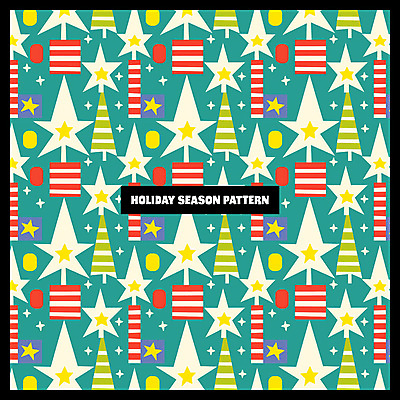 PSD 크리스마스 패턴 일러스트 사람없음 장식 컬러풀 화려 민트색 오너먼트 국내일러스트 기념일 컬러 컨셉 크리스마스장식 무늬 파일형식