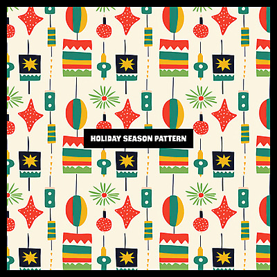 PSD 크리스마스 패턴 일러스트 사람없음 장식 컬러풀 화려 오너먼트 국내일러스트 기념일 컬러 컨셉 크리스마스장식 무늬 파일형식