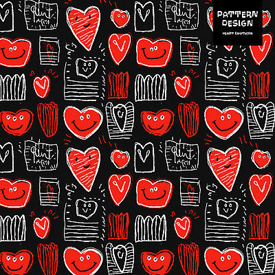 PSD 백그라운드 패턴 일러스트 미소 사람없음 컬러풀 하트 낙서 손그림 국내일러스트 모양 컬러 무늬 표정 파일형식