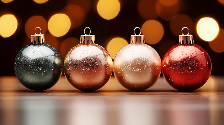 JPG 편집이미지 크리스마스장식 크리스마스 사람없음 화려 디지털합성 보케 일렬 오너먼트 편집소스 편집실사 AI포토 AI콘텐츠 기념일 컨셉 CG 파일형식