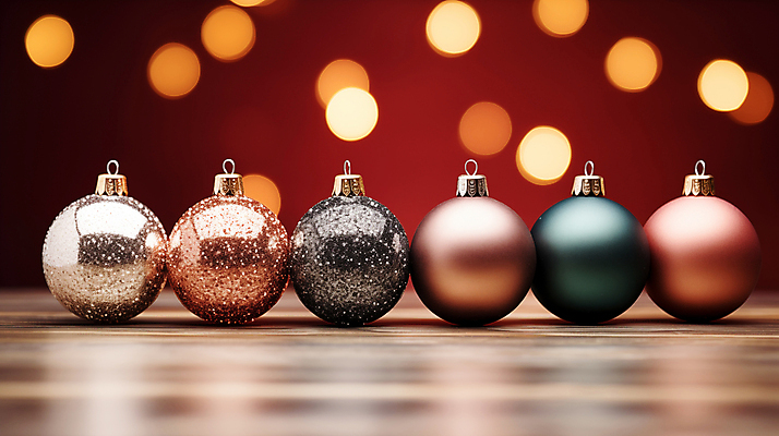 JPG 편집이미지 크리스마스장식 크리스마스 사람없음 화려 디지털합성 보케 일렬 오너먼트 편집소스 편집실사 AI포토 AI콘텐츠 기념일 컨셉 CG 파일형식