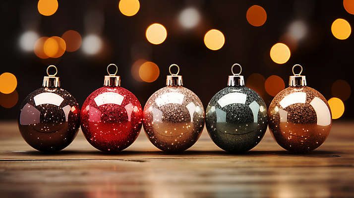 JPG 편집이미지 크리스마스장식 크리스마스 사람없음 화려 디지털합성 보케 일렬 오너먼트 편집소스 편집실사 AI포토 AI콘텐츠 기념일 컨셉 CG 파일형식