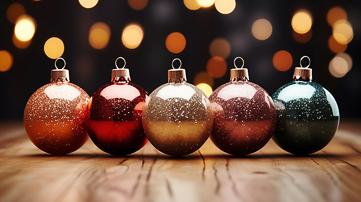 JPG 편집이미지 크리스마스장식 크리스마스 사람없음 화려 디지털합성 보케 일렬 오너먼트 편집소스 편집실사 AI포토 AI콘텐츠 기념일 컨셉 CG 파일형식