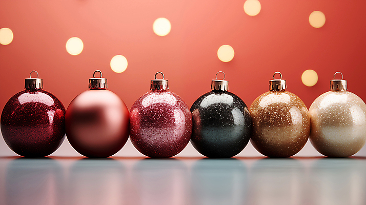 JPG 편집이미지 크리스마스장식 크리스마스 사람없음 화려 디지털합성 보케 일렬 오너먼트 편집소스 편집실사 AI포토 AI콘텐츠 기념일 컨셉 CG 파일형식