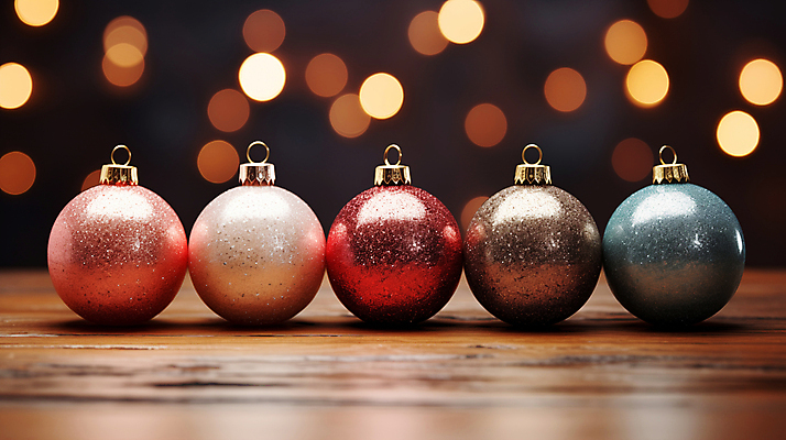 JPG 편집이미지 크리스마스장식 크리스마스 사람없음 화려 디지털합성 보케 일렬 오너먼트 편집소스 편집실사 AI포토 AI콘텐츠 기념일 컨셉 CG 파일형식