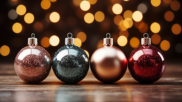 JPG 편집이미지 크리스마스장식 크리스마스 사람없음 화려 디지털합성 보케 일렬 오너먼트 편집소스 편집실사 AI포토 AI콘텐츠 기념일 컨셉 CG 파일형식