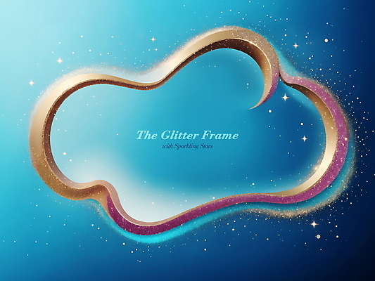 PSD 편집이미지 곡선 프레임 사람없음 파란색 반짝임 금색 화려 디지털합성 카피스페이스 편집소스 이미지편집 선 컬러 컨셉 모션 공백 파일형식