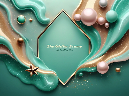 PSD 편집이미지 별 프레임 사람없음 반짝임 금색 원형 화려 디지털합성 육각형 민트색 카피스페이스 편집소스 이미지편집 자연요소 도형 컬러 컨셉 모션 공백 파일형식