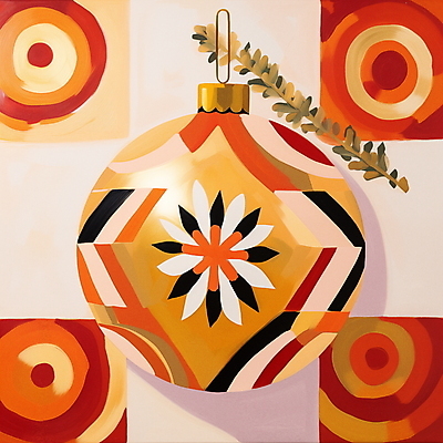 JPG 크리스마스장식 크리스마스 겨울 일러스트 사람없음 장식 컬러풀 화려 오너먼트 국내일러스트 AI일러스트 AI콘텐츠 계절 기념일 컬러 컨셉 파일형식