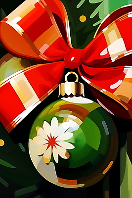 계절 기념일 컬러 컨셉 크리스마스장식 크리스마스 파일형식 AI콘텐츠 겨울 장식 오너먼트 리본 컬러풀 일러스트 JPG 화려 사람없음 국내일러스트 AI일러스트