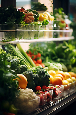 JPG 편집이미지 토마토 채소 피망 사람없음 상점 신선 브로콜리 진열장 마트 야채코너 편집실사 AI포토 AI콘텐츠 코너 CG 파일형식