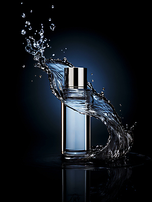 JPG 편집이미지 사람없음 물 뷰티 화장품 용기 스플래쉬 편집실사 AI컴퓨터그래픽 AI콘텐츠 자연요소 그릇 CG 파일형식