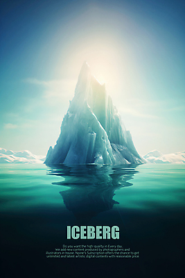 PSD 편집이미지 바다 겨울 사람없음 얼음 남극 북극 빙산 이미지편집 자연요소 계절 극지방 파일형식